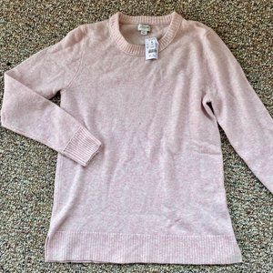NWT J. Crew soft pink sweater